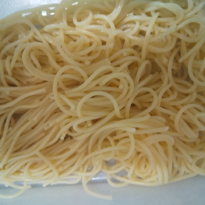 市販の素で♪明太子パスタ（大葉、昆布風味）