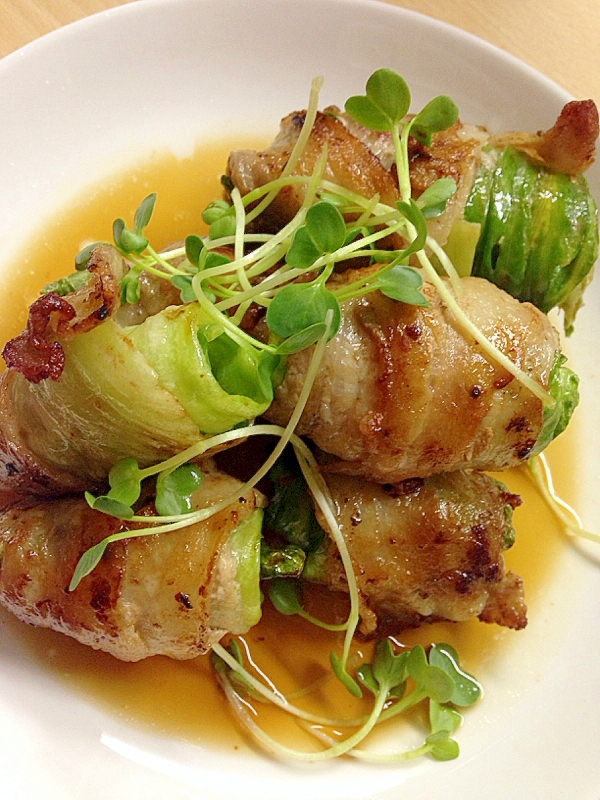 レタスの豚バラ巻き レシピ 作り方 By お0り0べ 楽天レシピ