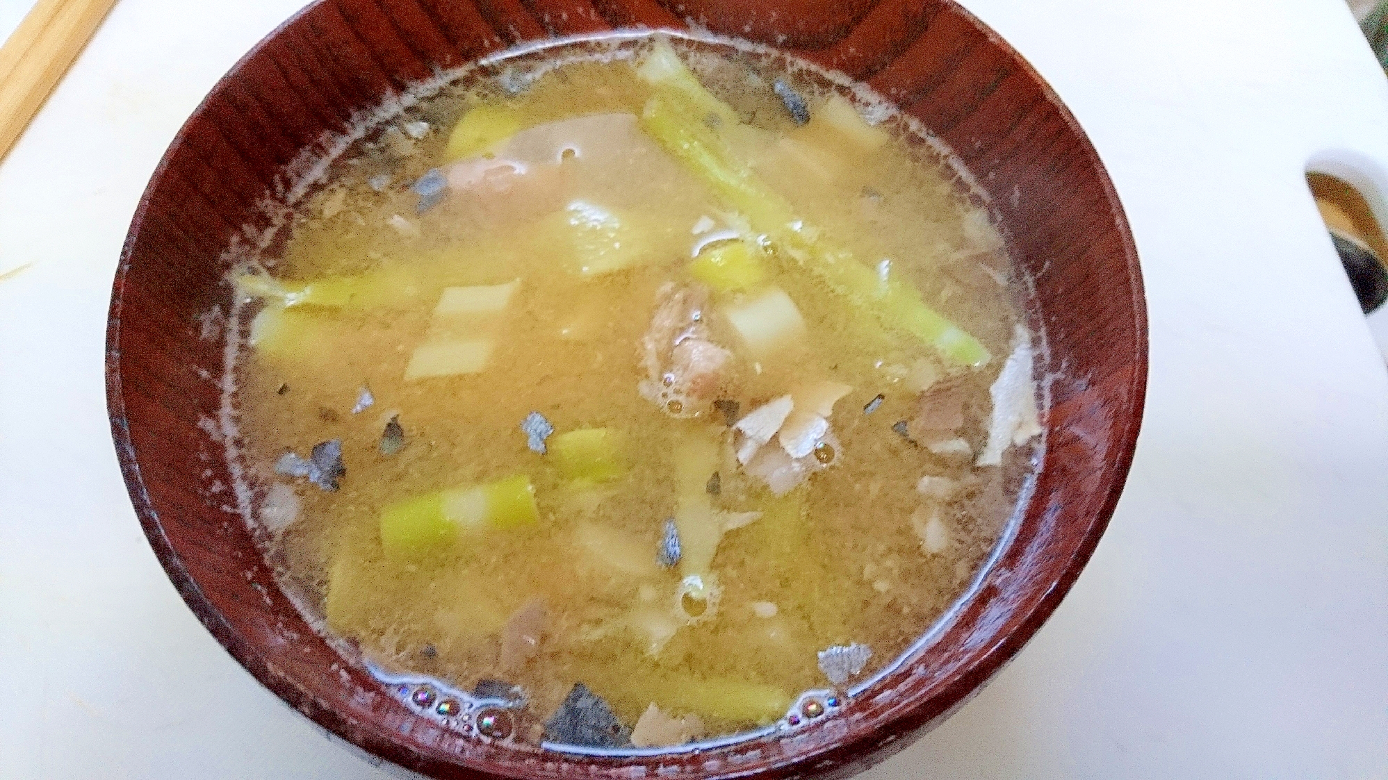 ねまがりたけとサバ缶で味噌汁 レシピ 作り方 By Hirohyt102 楽天レシピ