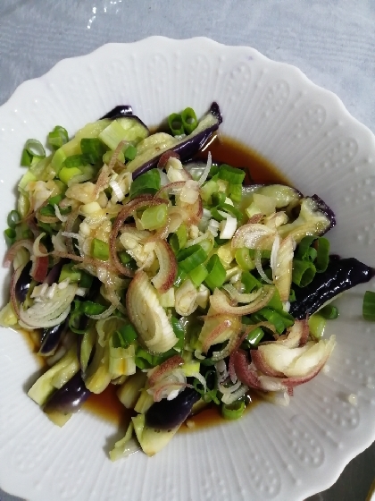 主夫がつくる電子レンジで茄子の煮びたし