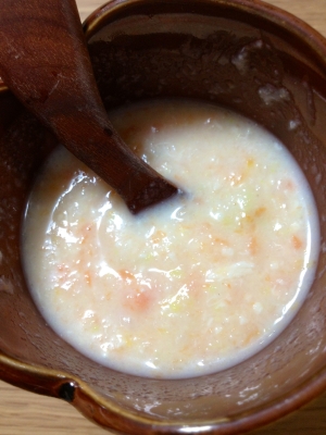 離乳食中期 人参とササミのお粥 レシピ 作り方 By Dokinchan717 楽天レシピ 離乳食中期 人参とササミのお粥 レシピ 作り方 By Dokinchan717 楽天レシピ