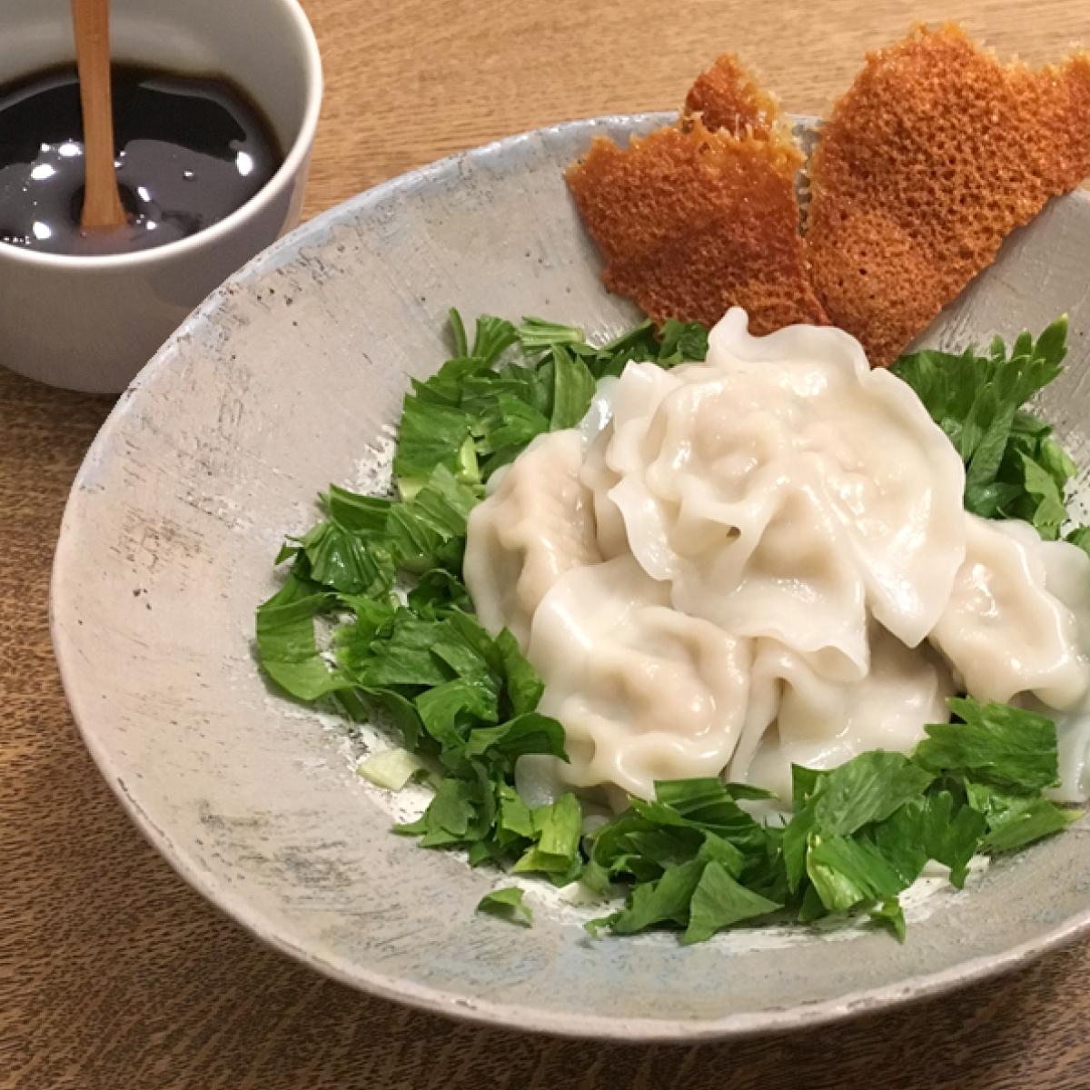 水餃子を３つの食感で♪