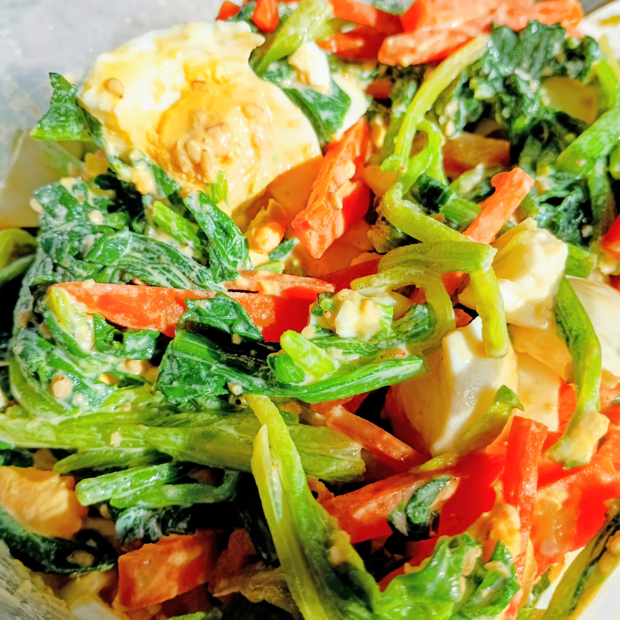 ほうれん草と卵のめんつゆマヨサラダ【ダイエット飯】