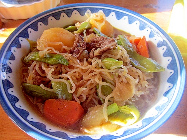 モロッコインゲン入り醤油麹肉じゃが