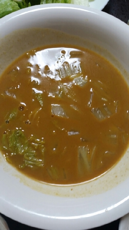 カレーと白菜とベーコンのスープ