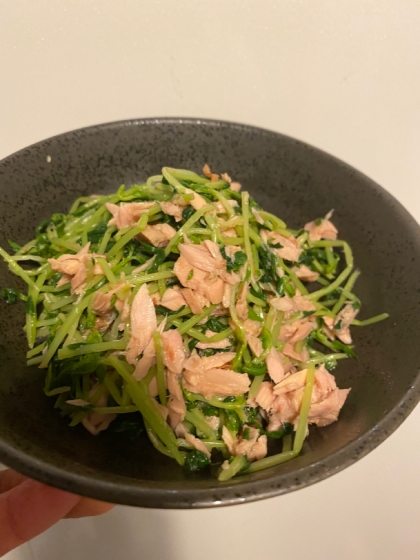 豆苗とツナの和え物レシピ♪