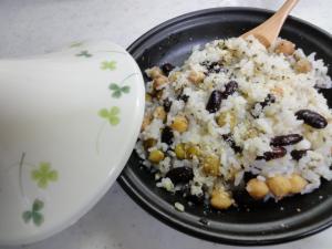 カンタン！タジン鍋でミックス豆シンプルリゾット