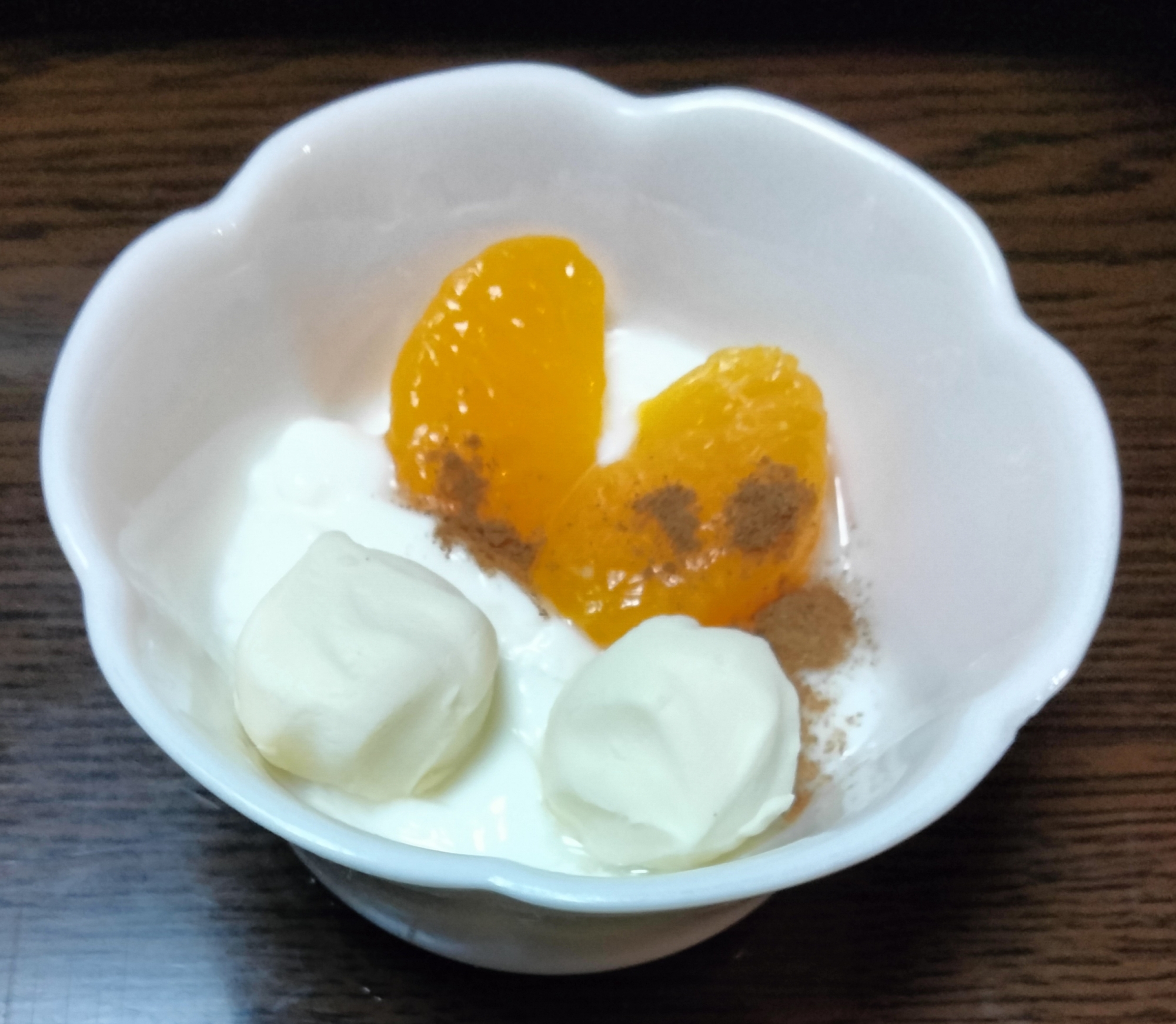 今日のヨーグルト♡みかん&チーズ
