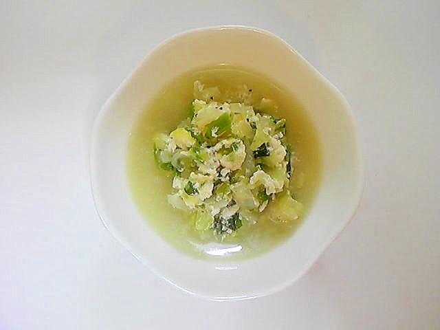 野菜と卵白のスープ