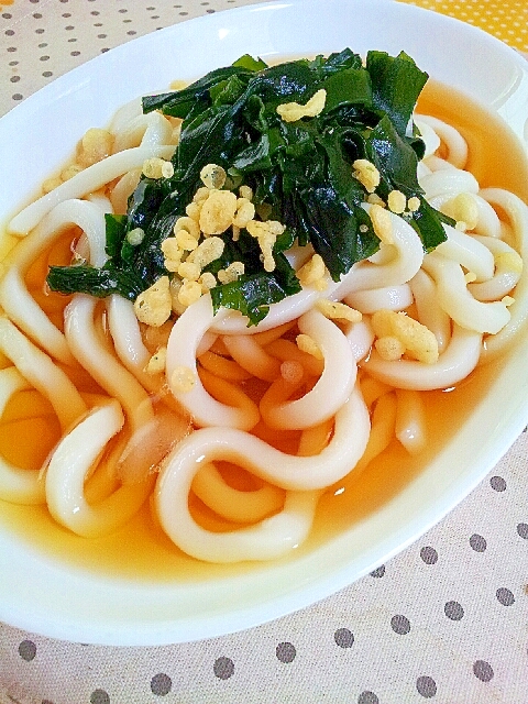 ✿わかめと天かすのうどん❤