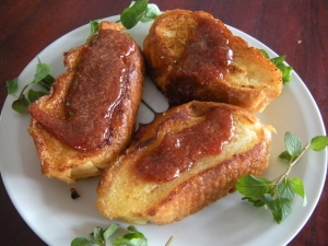 フランスパンのフレンチトースト