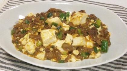 バラ肉の麻婆豆腐♪ピリ辛で美味しかったです♪
また作りますね(^O^)