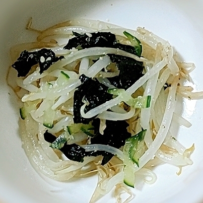 風味最高♡レンジ♡もやしときゅうりの海苔ごまナムル