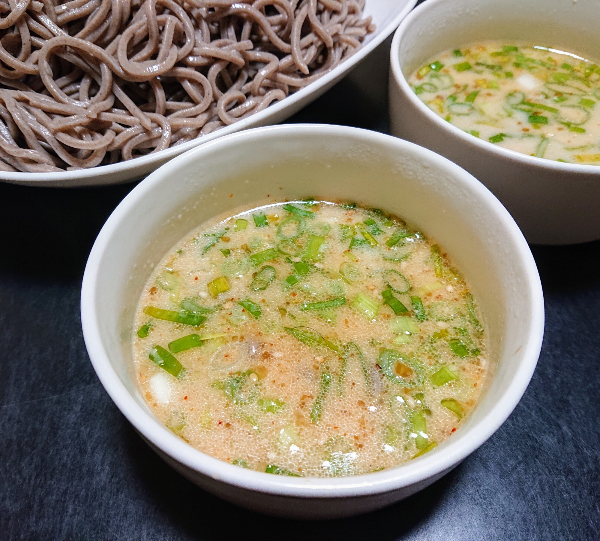 ゴマネギ豚骨つけ蕎麦