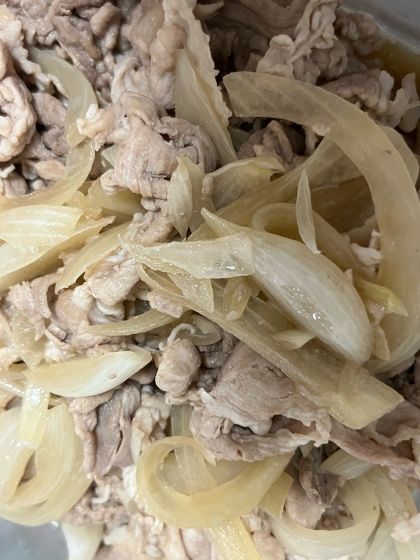 子どもにも好評♪豚肉と玉ねぎのガリマヨポン♪