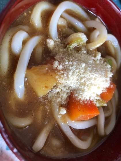 カレーの残りでカレーうどん