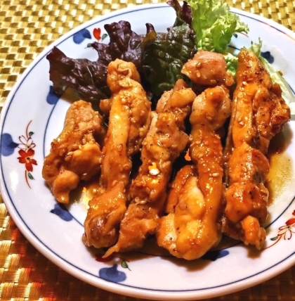 鶏もも肉の胡麻醤油ソテー