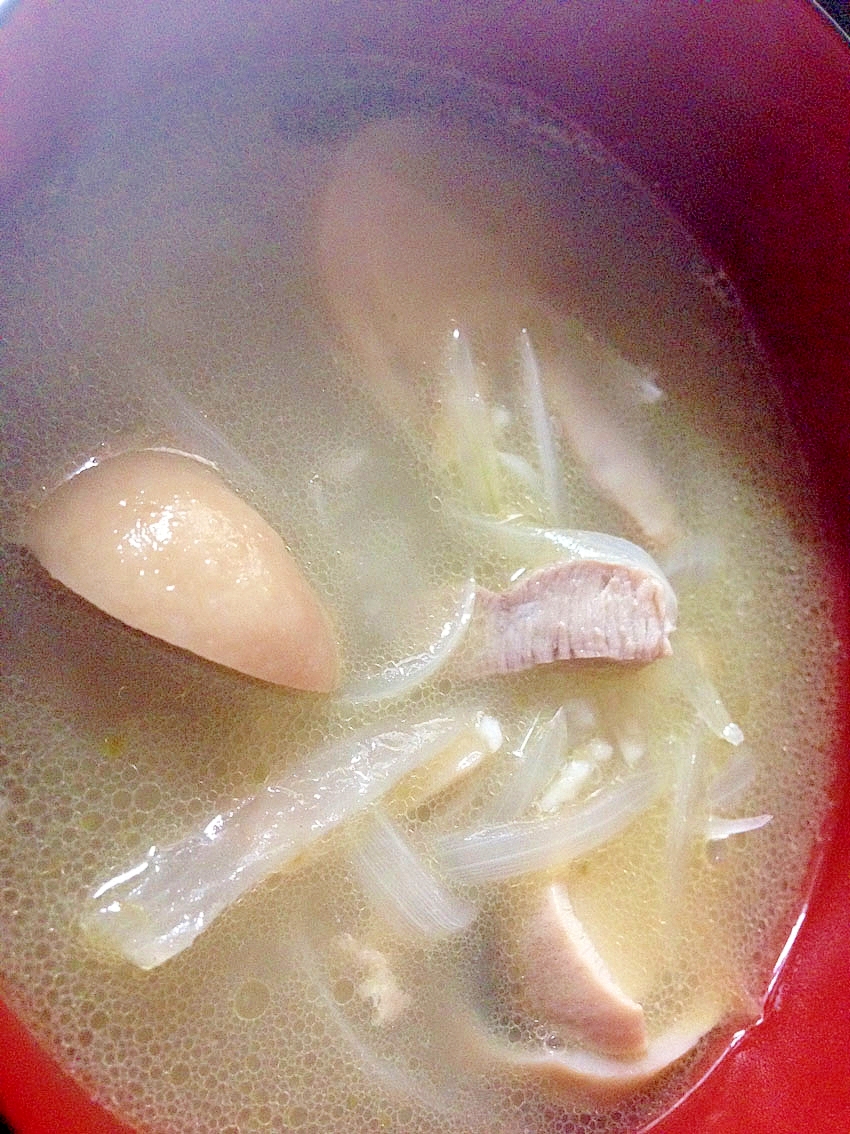 鴨肉とふくろ茸のスープ