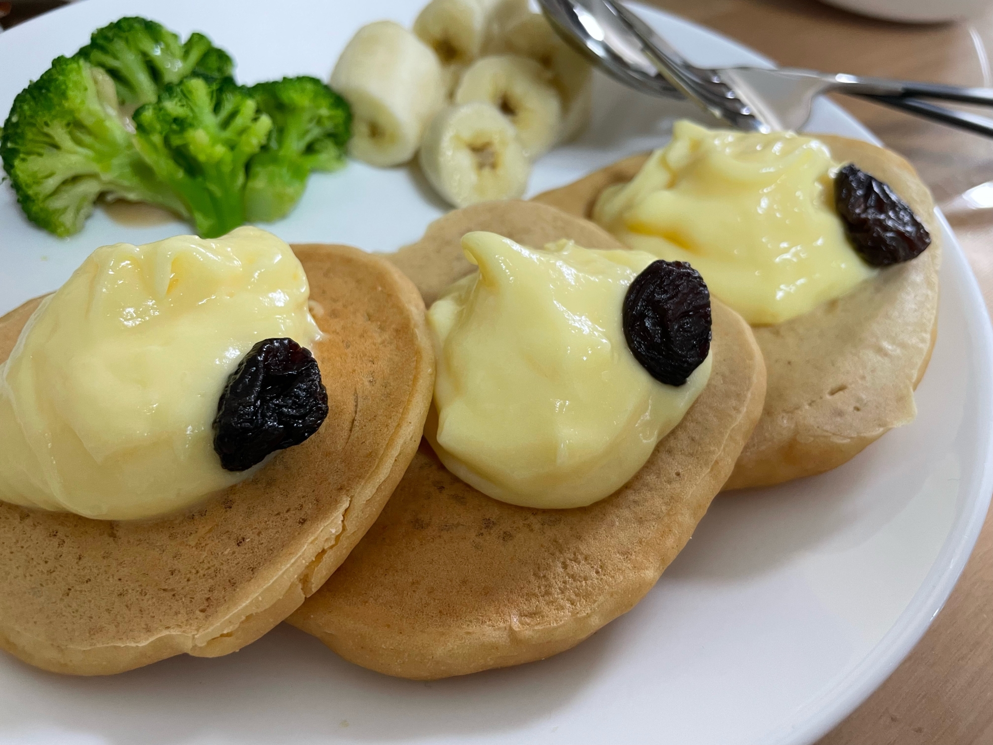 米粉と豆腐ときな粉のパンケーキ