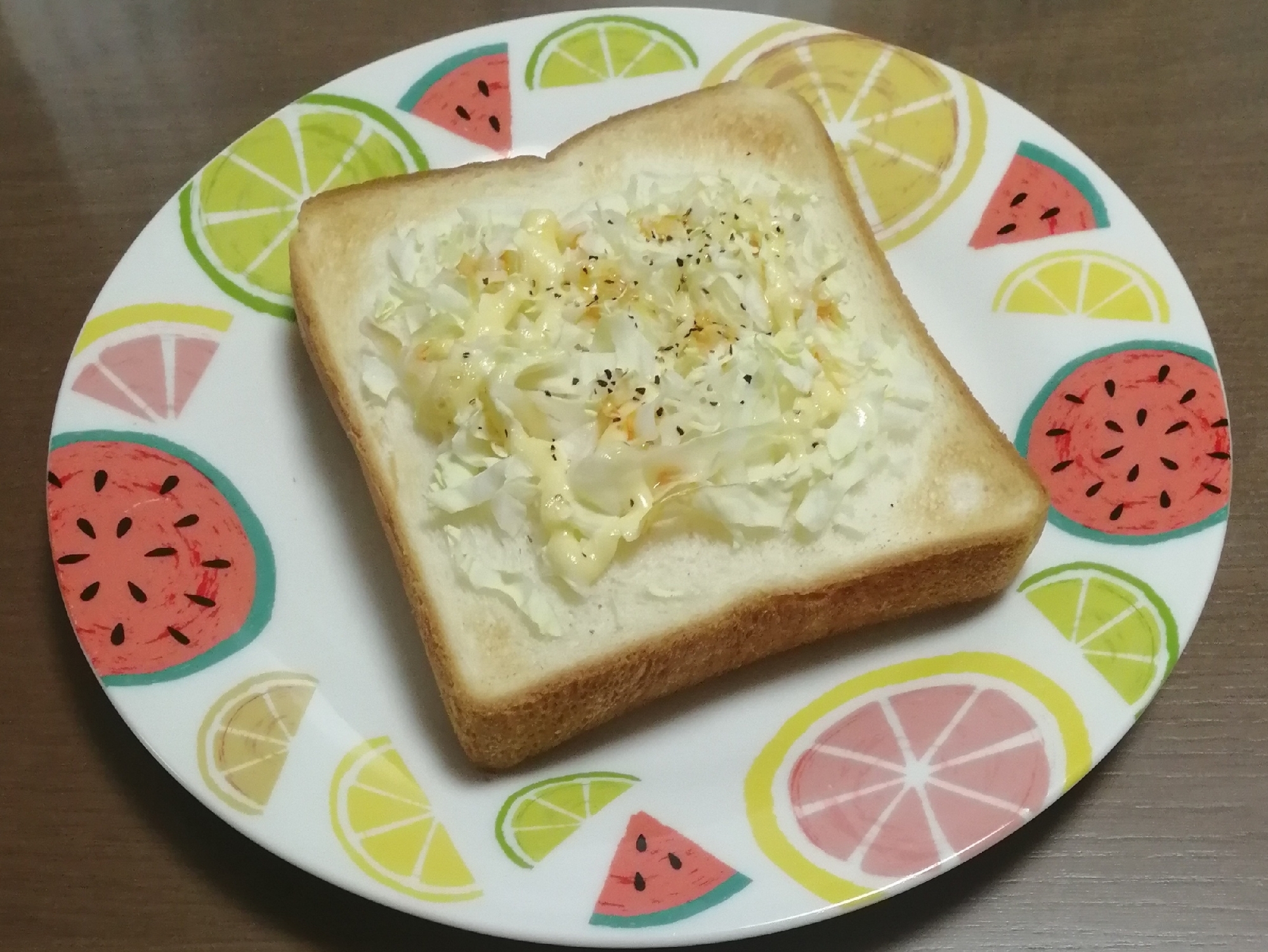 シンプルラー油キャベツトースト