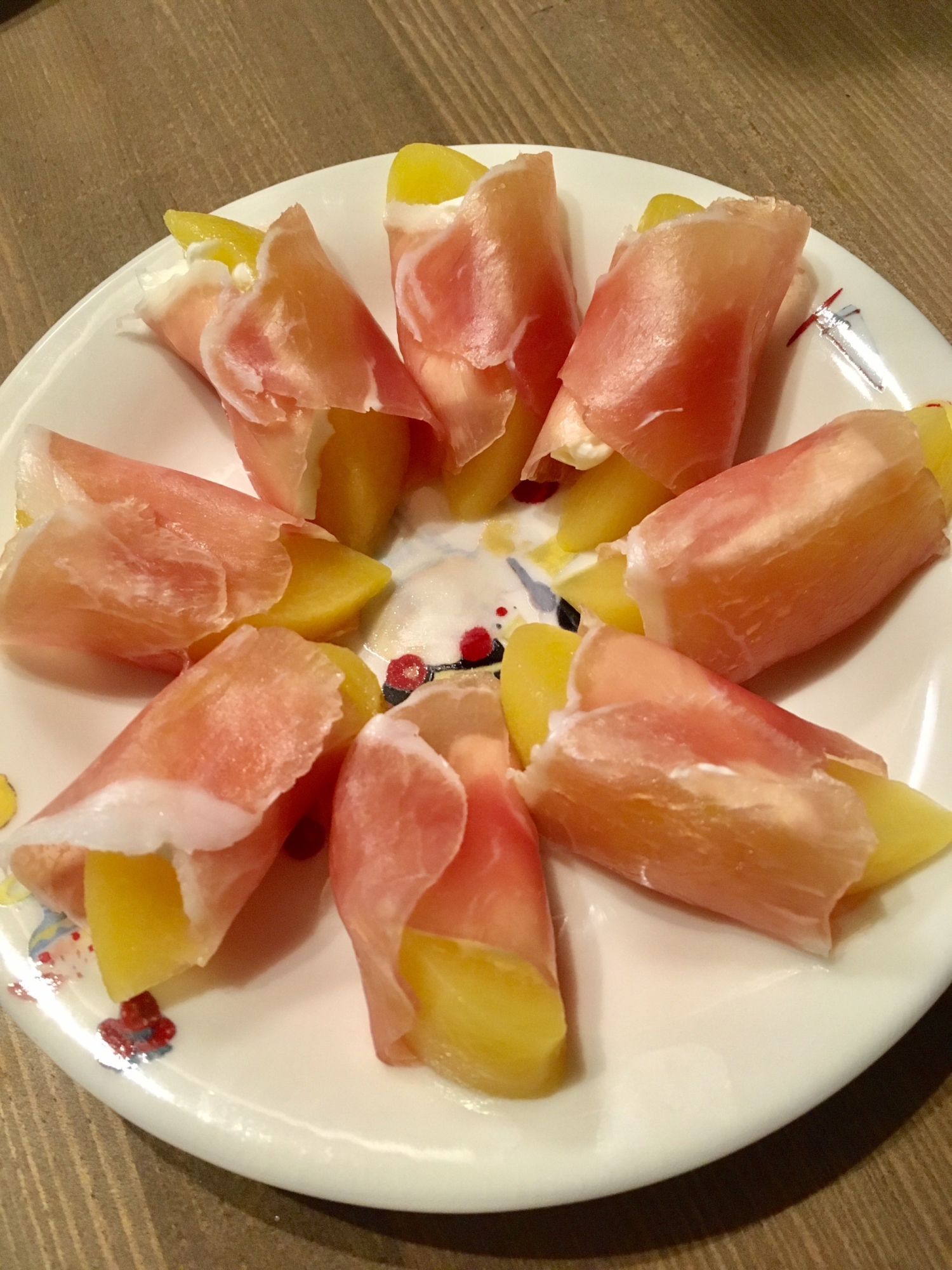 簡単おいしい 生ハム桃包み クリームチーズ添え レシピ 作り方 By Hanauma Bar 楽天レシピ