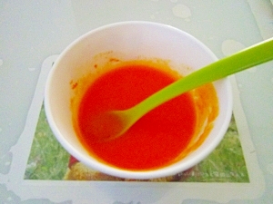 離乳食初期◎にんじんとトマトのスープ