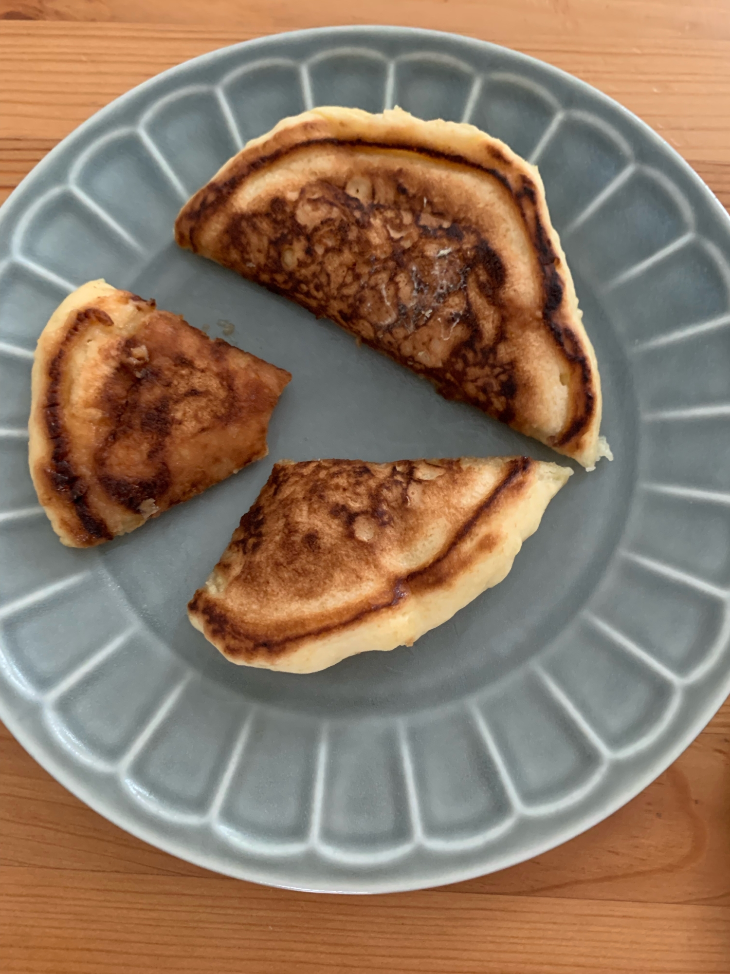 お店のような美味しそうな焼き目をつけたパンケーキ♪