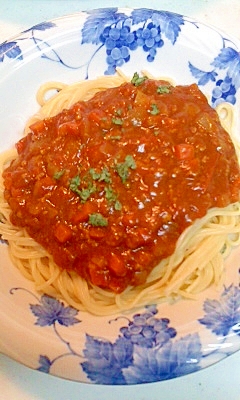 スパゲティトマトカレーソース