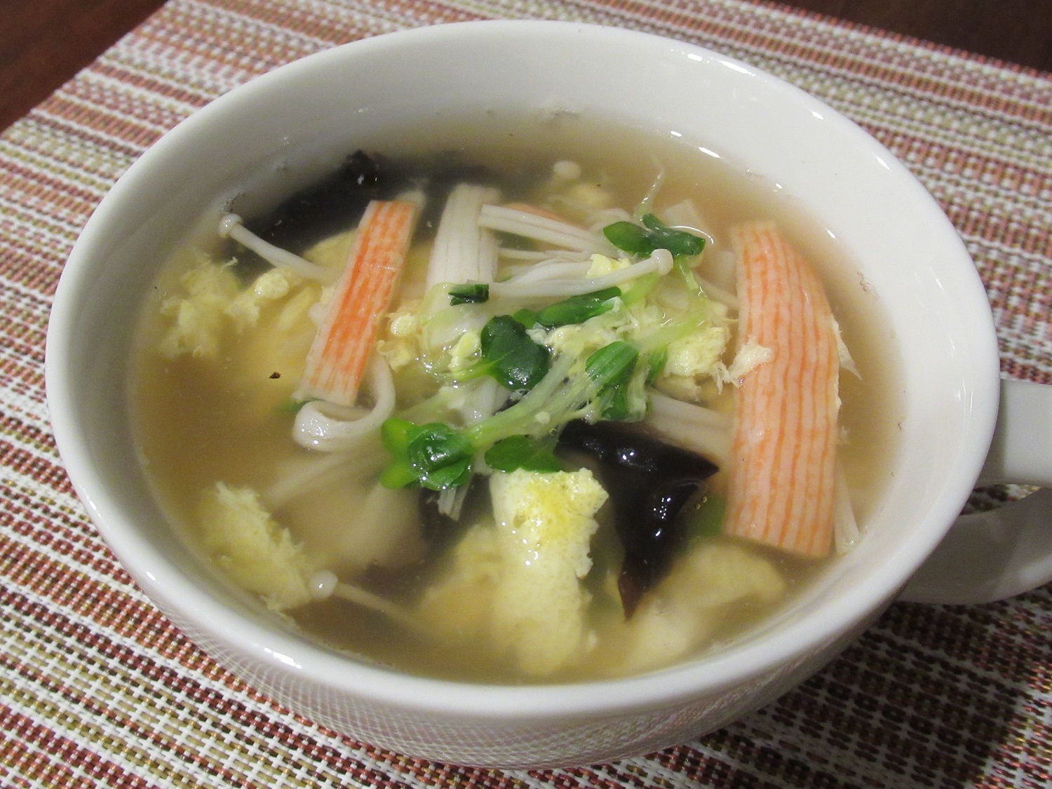 キクラゲとえのきの中華スープ