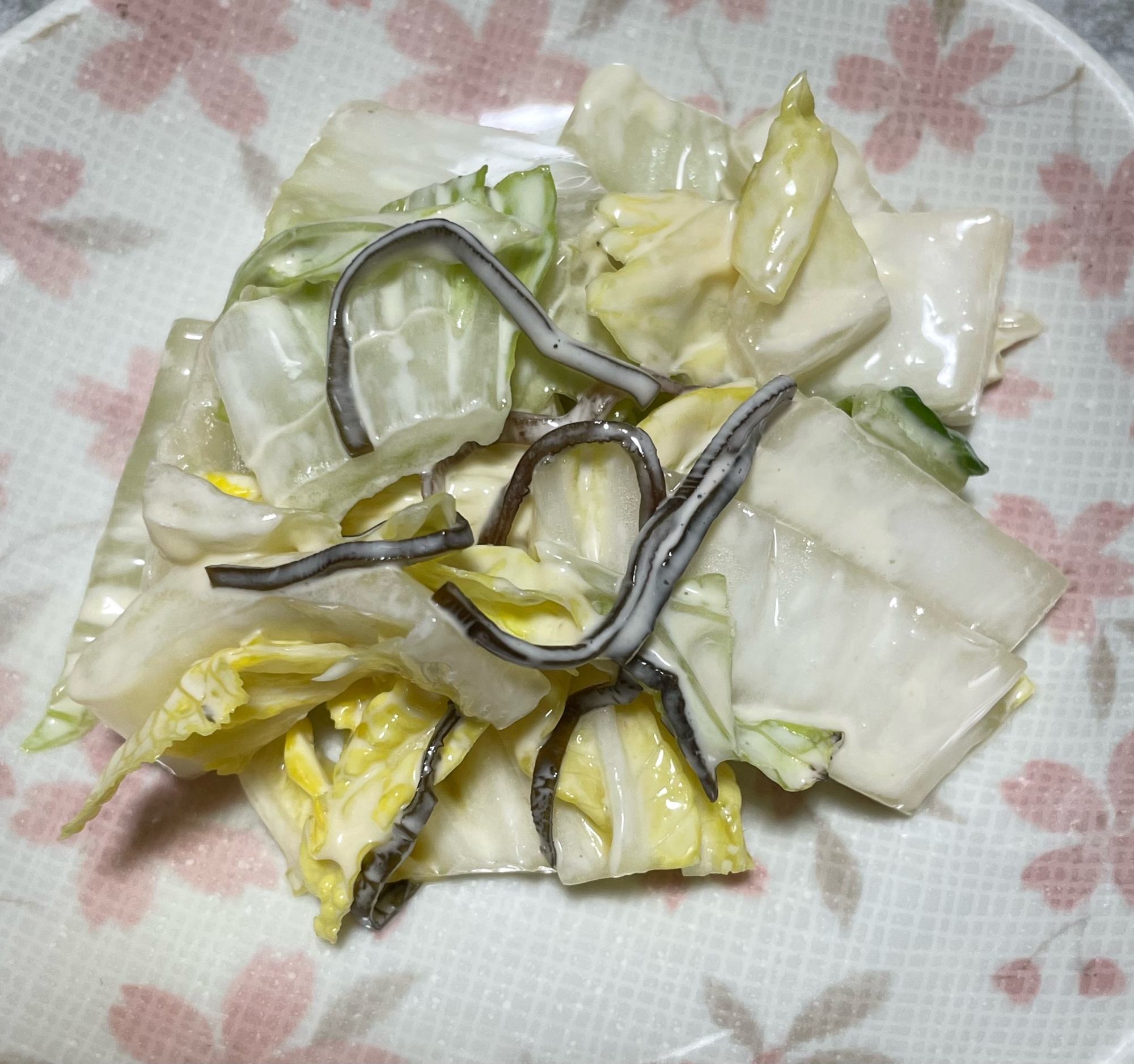 塩昆布白菜 (マヨ和え)