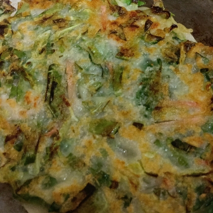 オクラとキャベツのお好み焼き☆ヘルシー