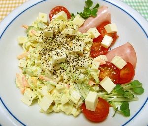 Ｗチーズの卵野菜サラダ