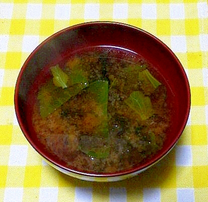 青梗菜のお味噌汁