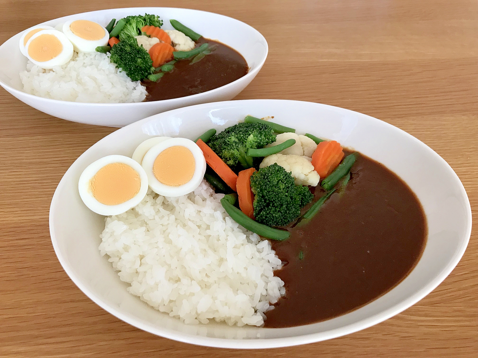 野菜カレーというか、カレーで食べる温野菜