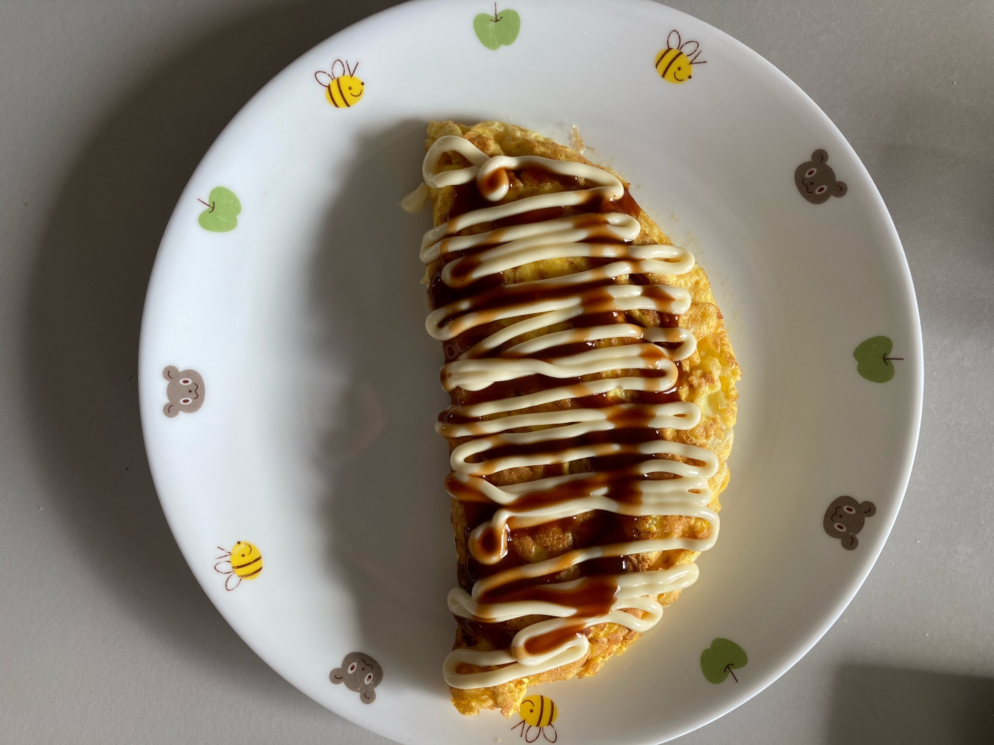 お好み焼き風　簡単キャベツオムレツ