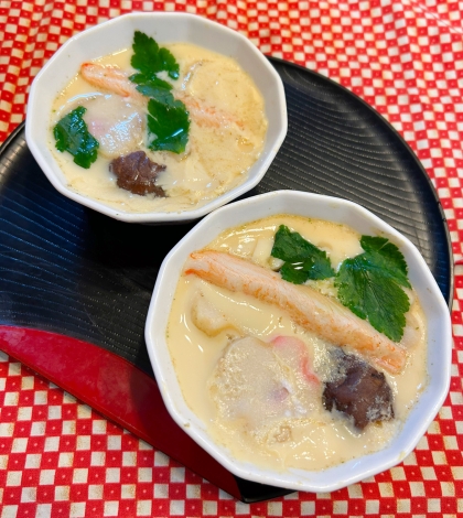 うどんスープの素利用！お手軽レンチン茶碗蒸し