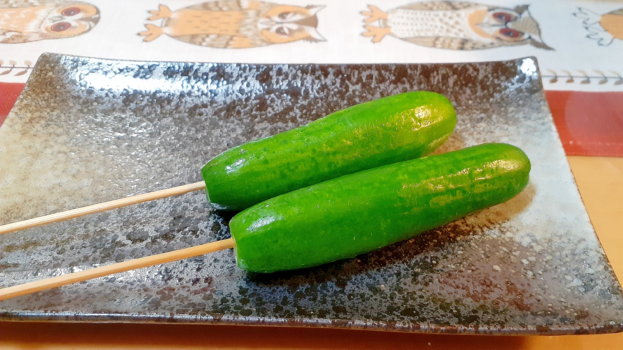 小さじで簡単！小ぶりきゅうりの一本漬け！