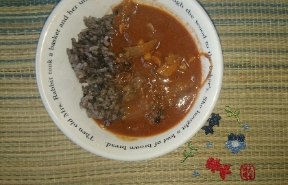 合い挽き肉となすのカレー