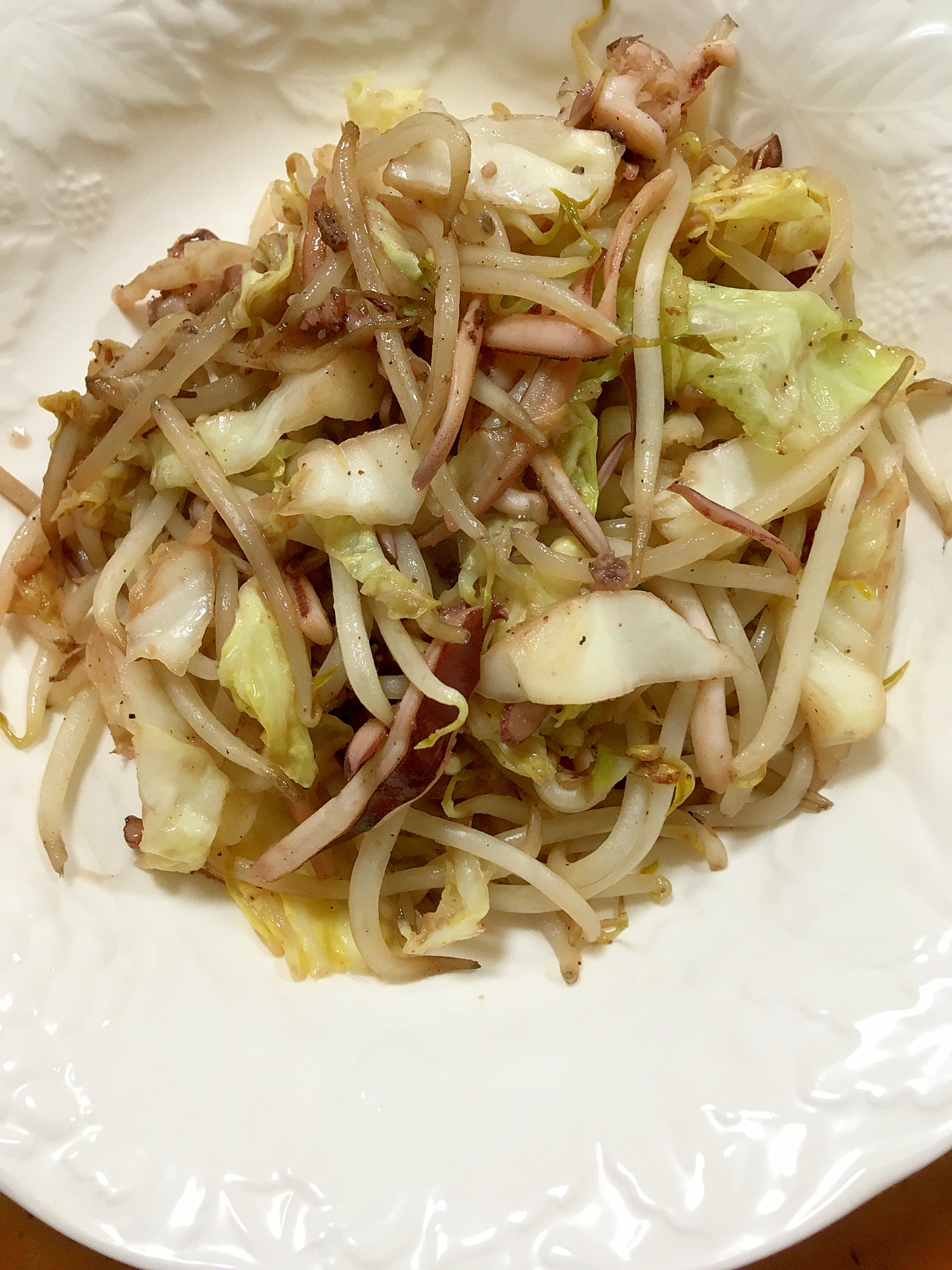 イカとたっぷり野菜の炒め物