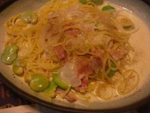 そら豆のクリームパスタ