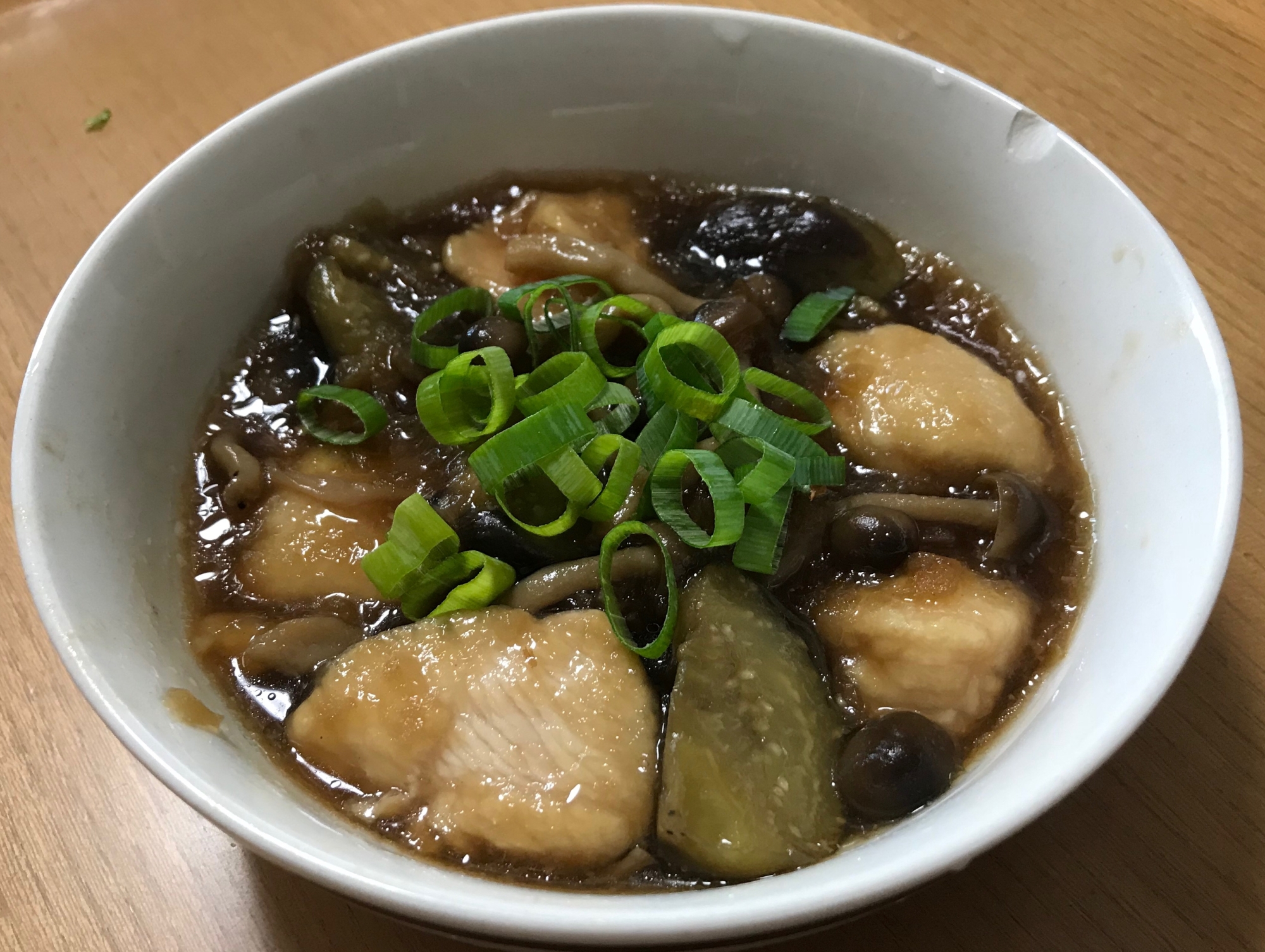 鶏むねとナスのとろりんおろし煮