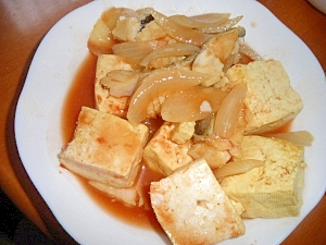 タラと豆腐のケチャップ煮