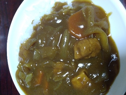 新玉ねぎでカレーライス