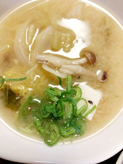 ピーマン&玉葱たっぷり✿⁠フリーズドライ味噌汁