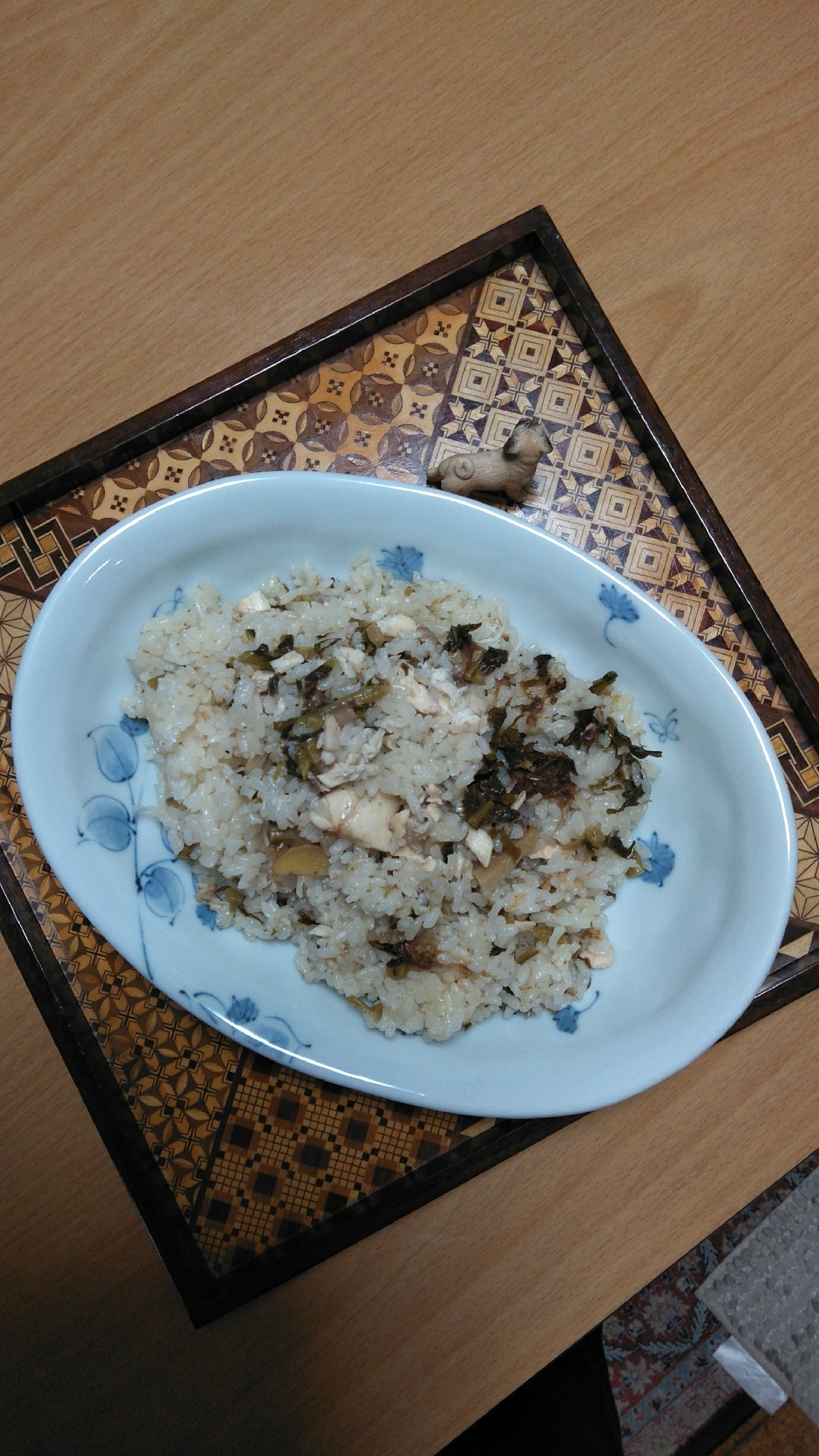高菜とむね肉炊き込みご飯