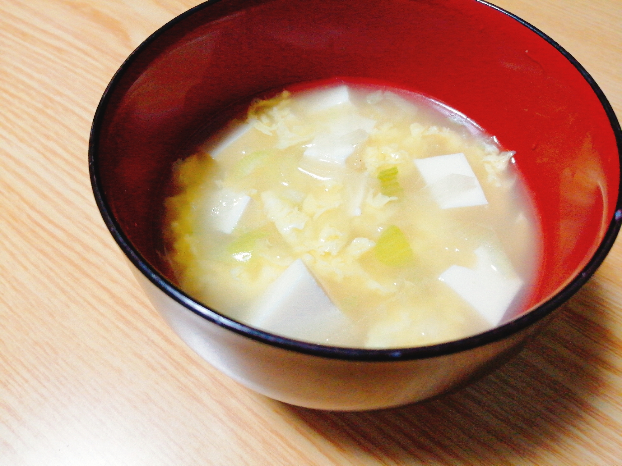 卵と豆腐と大根とねぎのスープ