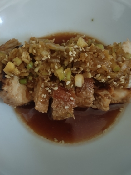焼き揚げで作る油淋鶏（ユーリンチー）