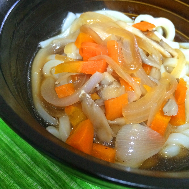 煮物の残り汁活用！野菜たっぷりこってりうどん