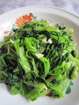 ほうれん草のにんにく炒め