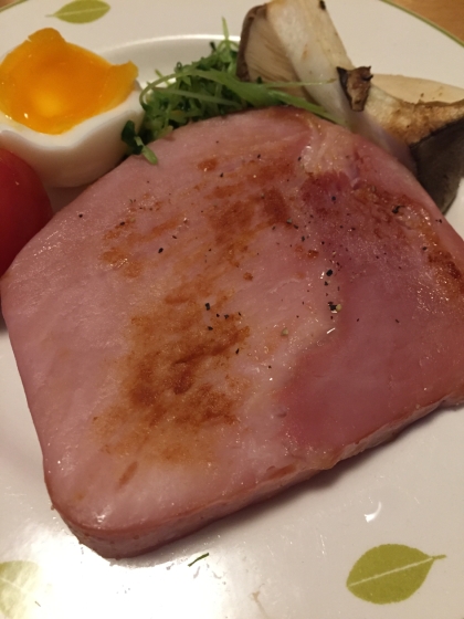 ロースハムのレモンペッパーステーキ レシピ 作り方 By しゅうくりいむ 楽天レシピ